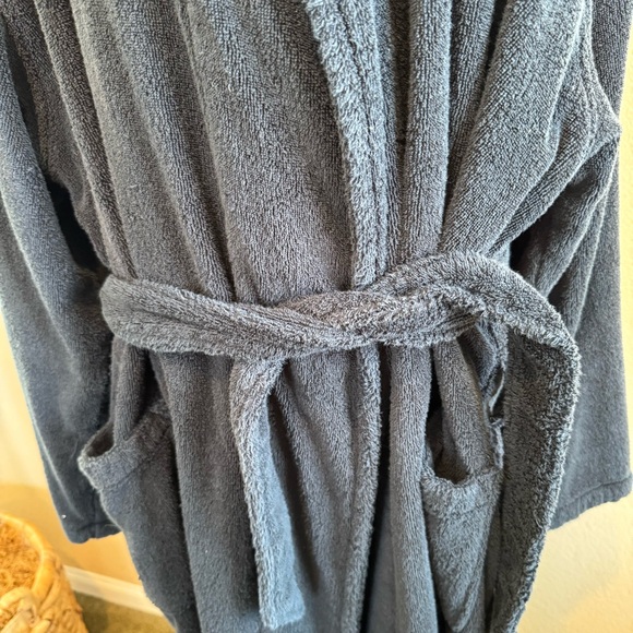 Polo Ralph Lauren Mens L/XL Polo Bear Tuxedo Embroidery Terry Robe Black Lounge - Picture 6 of 13